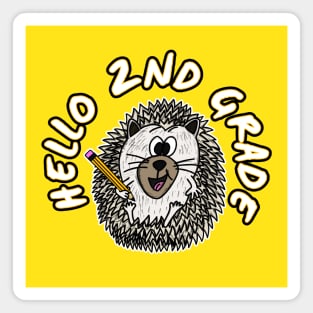 Hello 2nd Grade Hedgehog Back To School 2022 Magnet